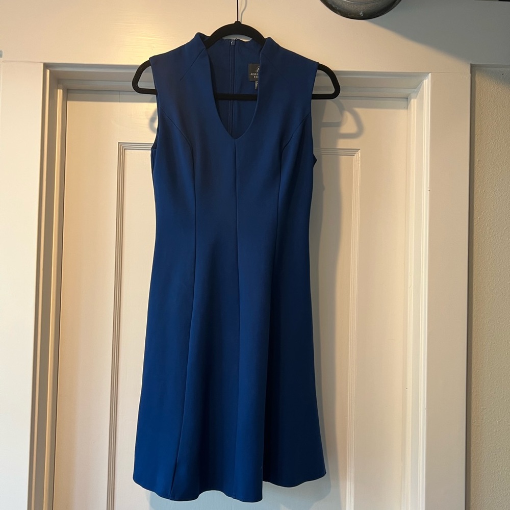 Adrianna Papell Royal Blue Sleeveless Midi Dress